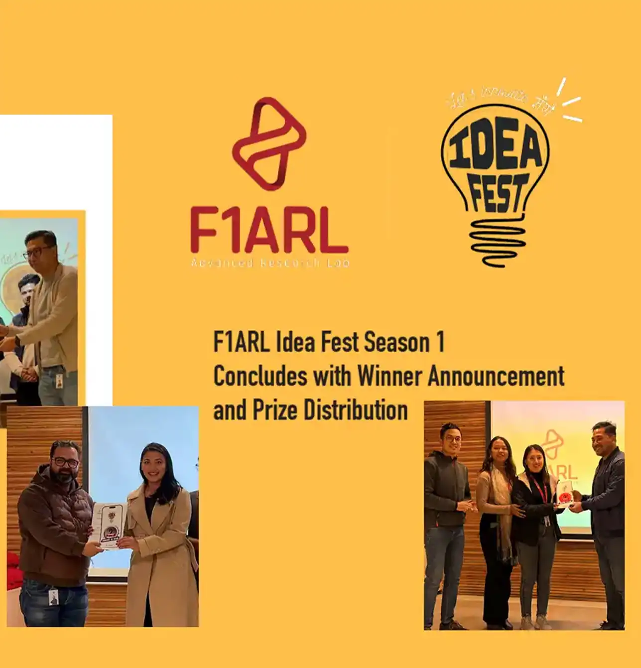 F1ARL Idea Fest Season 1 Concludes with Winner Announcement and Prize Distribution - Featured Image